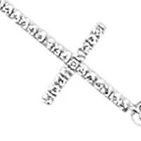 1/10 ct. t.w. Diamond Paperclip Necklace in Sterling Silver