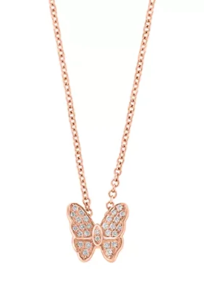 Gold Plated Over Sterling Silver Diamond Pendant