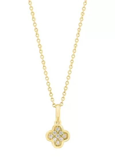 Gold Plated Over Sterling Silver Diamond Pendant