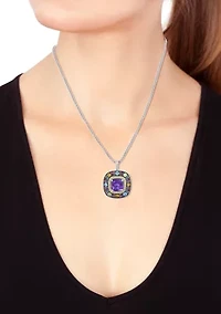 Sterling Silver/14K Yellow Gold Diamond Multi Pendant 