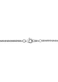 Diamond and London Blue Topaz Circle Pendant Necklace in Sterling Silver