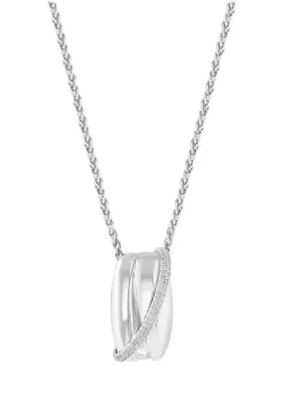 1/5 ct. t.w. Diamond Pendant Necklace in Sterling Silver