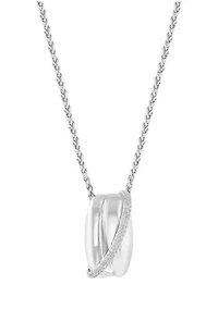 1/5 ct. t.w. Diamond Pendant Necklace in Sterling Silver