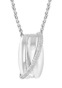 1/5 ct. t.w. Diamond Pendant Necklace in Sterling Silver