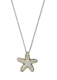 Diamond Pendant Necklace in Sterling Silver