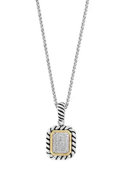 1/ ct. t.w. Diamond Pendant Necklace in Sterling Silver