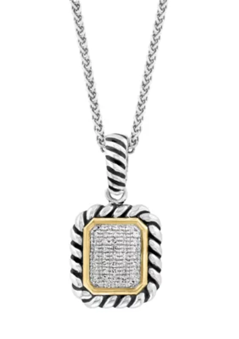 1/ ct. t.w. Diamond Pendant Necklace in Sterling Silver