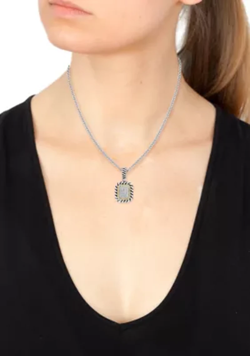 1/ ct. t.w. Diamond Pendant Necklace in Sterling Silver