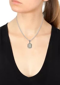 1/ ct. t.w. Diamond Pendant Necklace in Sterling Silver