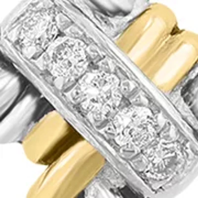 Diamond Cross Pendant Necklace in Sterling Silver