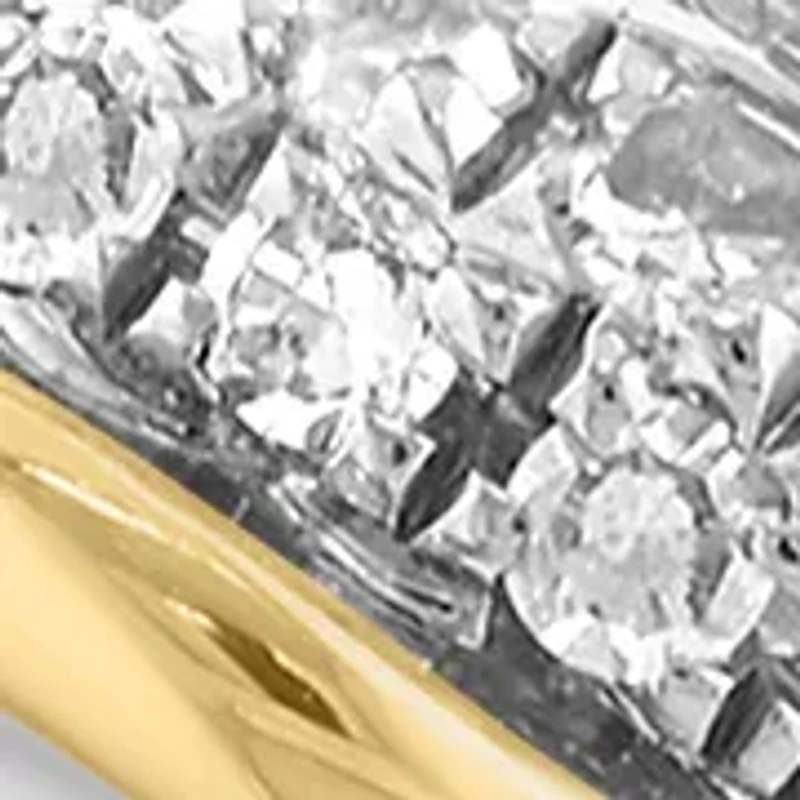 Diamond Ring in Sterling Silver and 18K Yellow Gold