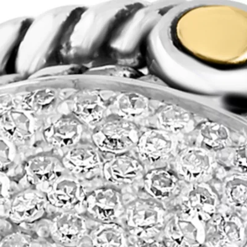 Sterling Silver and 18K Yellow Gold Diamond Ring