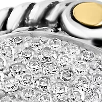 Sterling Silver and 18K Yellow Gold Diamond Ring