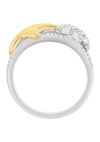1/5 ct. t.w. Diamond Starfish Ring in Sterling Silver