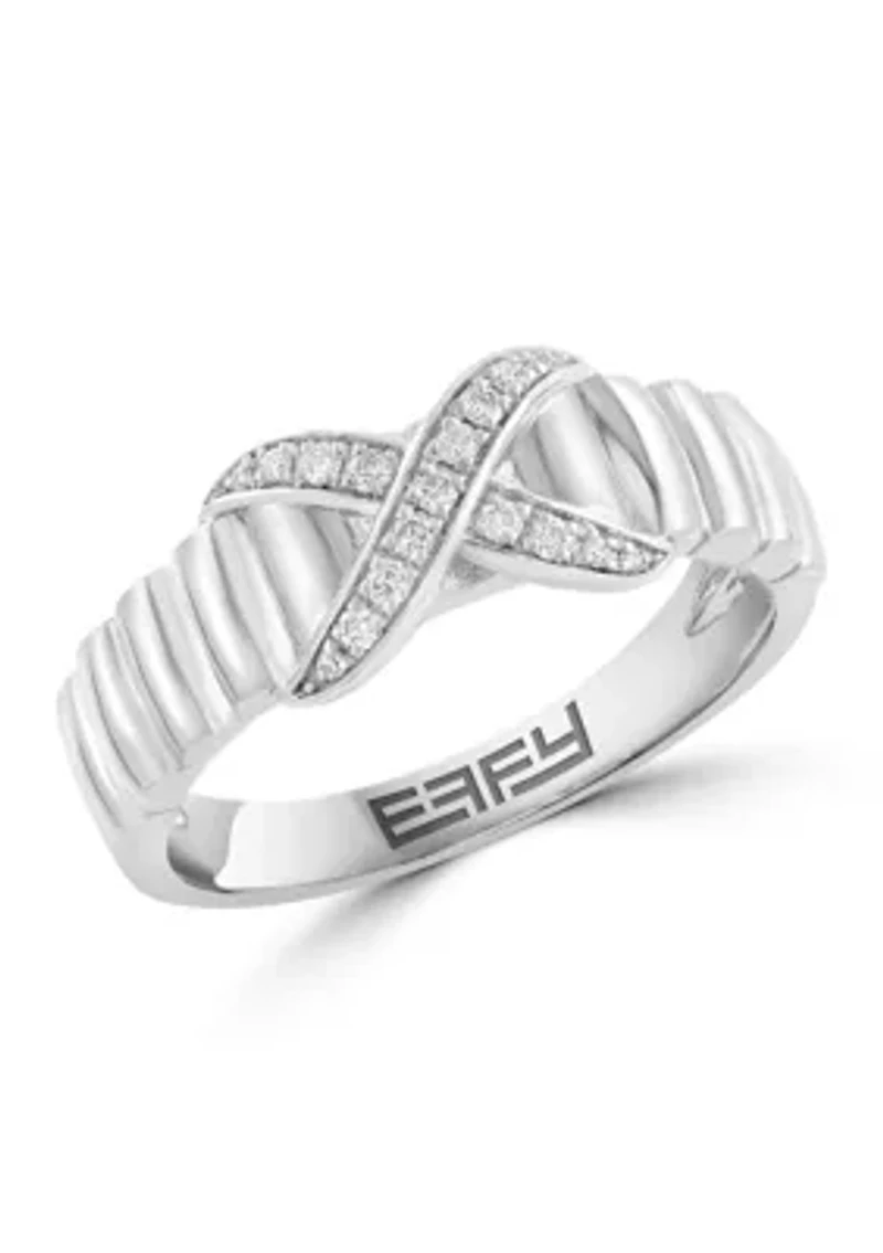 Sterling Silver Diamond Ring