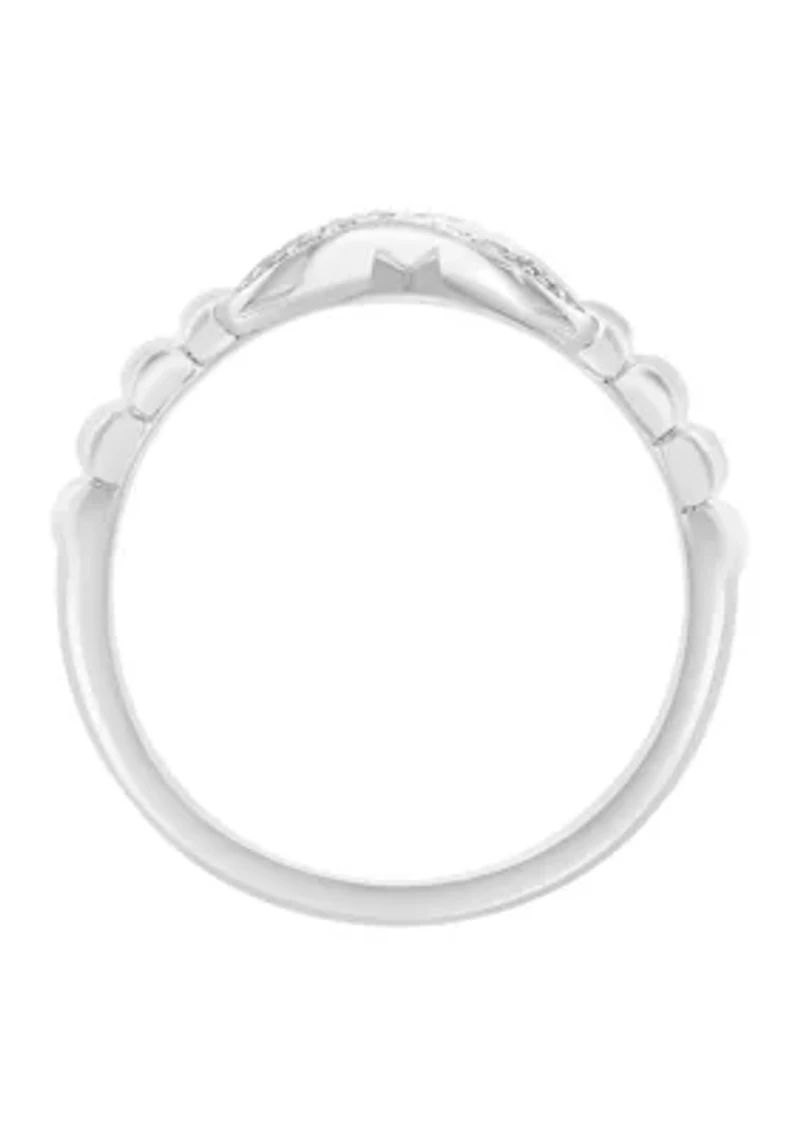 Sterling Silver Diamond Ring