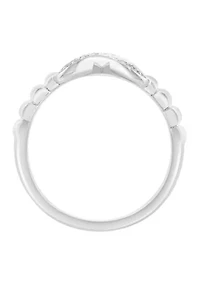 Sterling Silver Diamond Ring