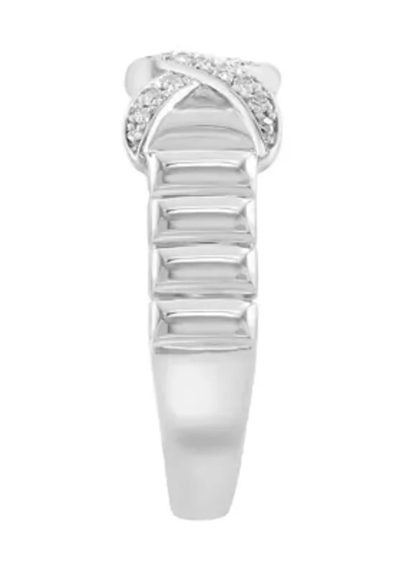 Sterling Silver Diamond Ring