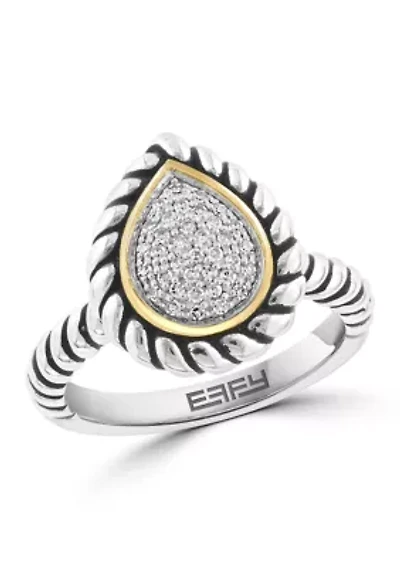 Sterling Silver Diamond Ring