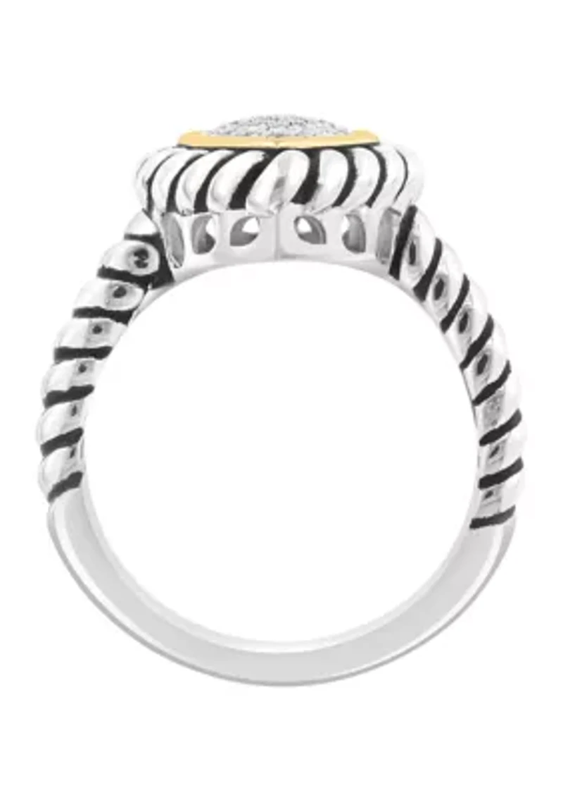 Sterling Silver Diamond Ring