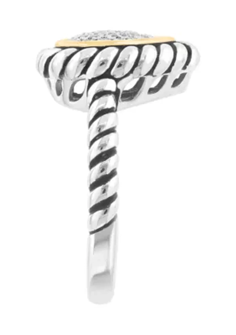 Sterling Silver Diamond Ring