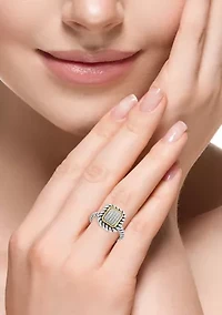 1/6 ct. t.w. Square Diamond Ring in Sterling Silver