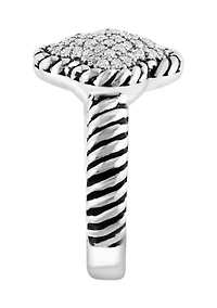 Sterling Silver Diamond Ring
