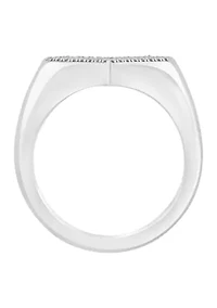 Diamond Heart Ring in Sterling Silver