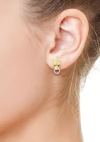 Panther Earrings in Gold Over Sterling Silver