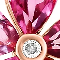 1/10 ct. t.w. Diamond, 1.8 ct. t.w. Pink Tourmaline Earrings in 14K Rose Gold