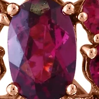 1/10 ct. t.w. Diamond, 6.6 ct. t.w. Rhodolite Earrings in 14K Rose Gold