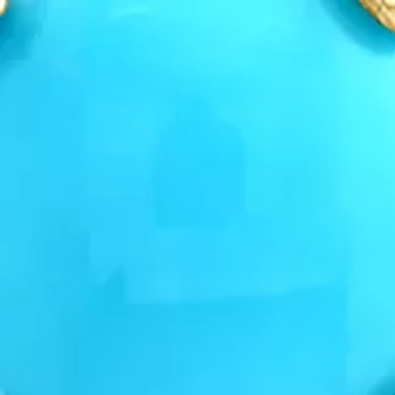 1/8 ct. t.w. Diamond, 7/8 ct. t.w. Turquoise Earrings in 14K Yellow Gold