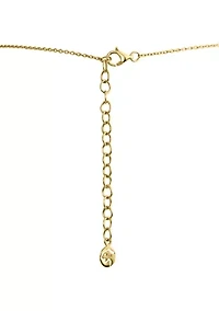 1/8 ct. t.w. Diamond and 1.22 ct. t.w. Turquoise Necklace in 14K Yellow Gold 