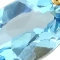 Diamond, Blue Topaz and London Blue Topaz Dragonfly Necklace in 14K Yellow Gold