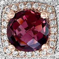 1 ct. t.w. Rhodolite and 1/5 ct. t.w. Diamond Pendant Necklace in 14K Two-Tone Gold