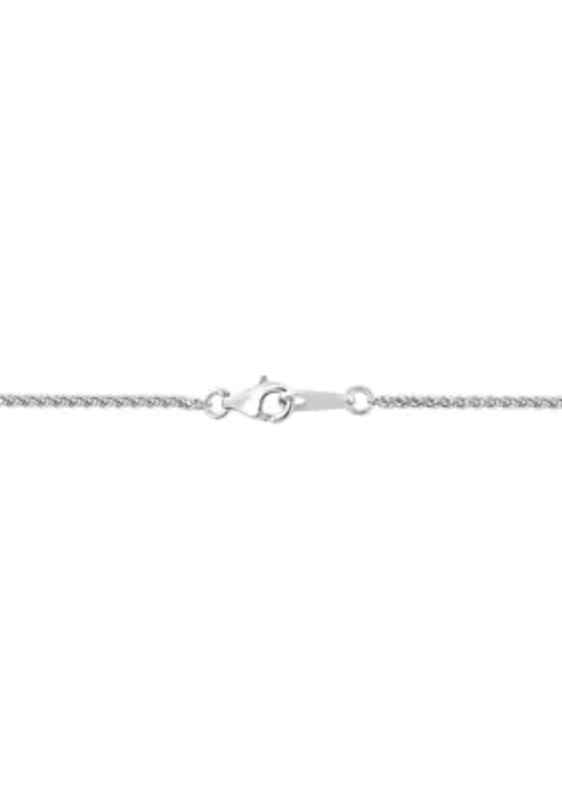 Diamond, Amethyst, Blue Topaz, London Blue Topaz, Citrine, Rhodolite, and Peridot Pendant Necklace in Sterling Silver and 14K Yellow Gold