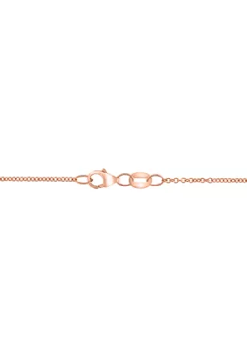 1/6 ct t.w. Diamond, 2.7 ct. t.w. Opal Pendant Necklace in 14K Rose Gold