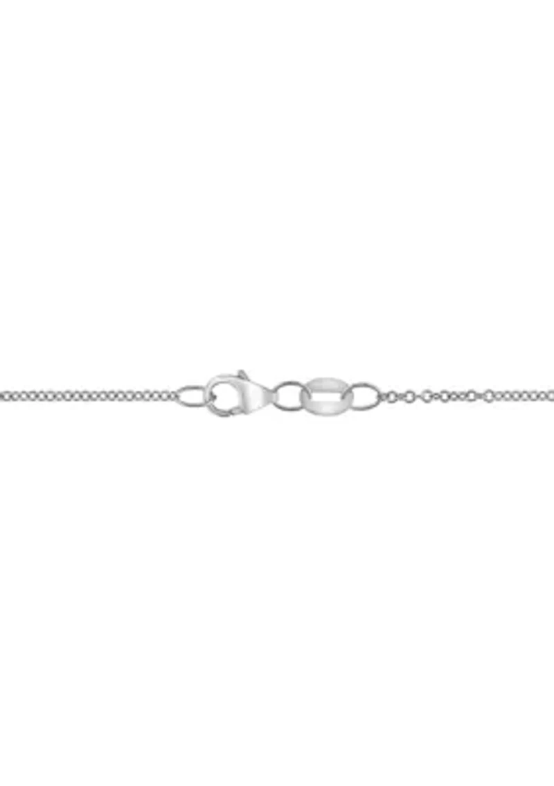 1/5 ct. t.w. Diamond and London Blue Topaz Pendant Necklace in 14K White Gold