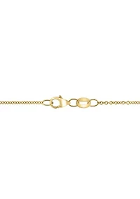 14K Yellow Gold Diamond Gernet Pendant