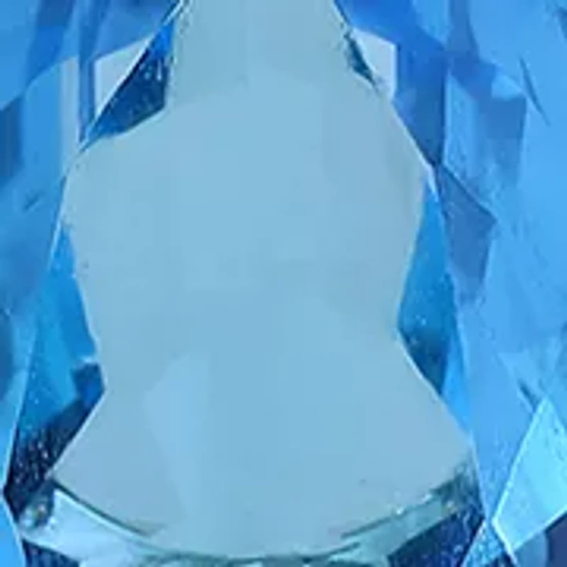 Diamond Blue Topaz Pendant Necklace in 14K Yellow Gold