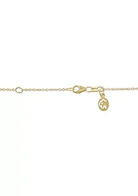 14K Yellow Gold Diamond Dyed Jade Pendant Necklace