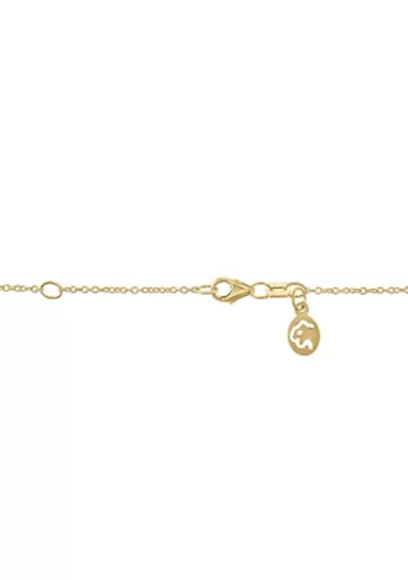 Diamond and Black Tahitian Pearl Pendant Necklace in 14K Yellow Gold
