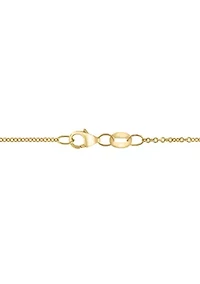 1/10 ct. t.w. Diamond, 3/8 ct. t.w. Turquoise Pendant Necklace in 14K Yellow Gold