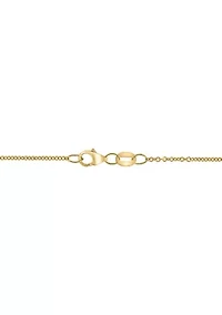 14K Yellow Gold Diamond Freshwater Pearl Pendant Necklace 