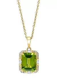 14K Yellow Gold Diamond Periodt Pendant