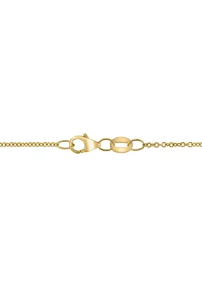 14K Yellow Gold Diamond Periodt Pendant