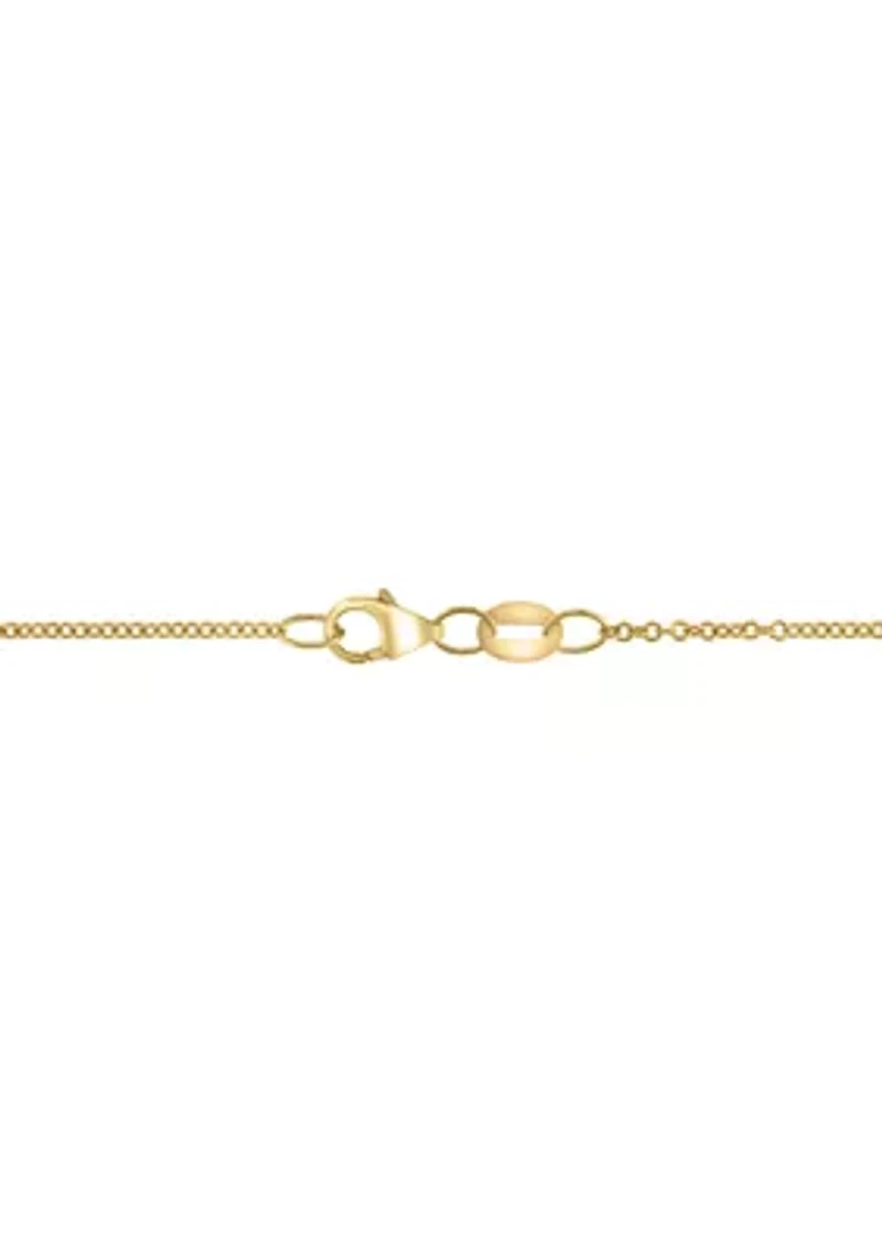 1/4 ct. t.w. Diamond and Citrine Pendant Necklace in 14K Yellow Gold