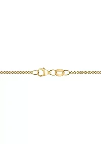Diamond and Citrine Pendant Necklace in 14K Yellow Gold