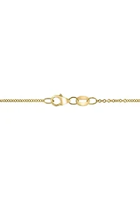 1/10 ct. t.w. Diamond, 4 ct. t.w. Tsavorite, Mother of Pearl Pendant Necklace in 14K Yellow Gold