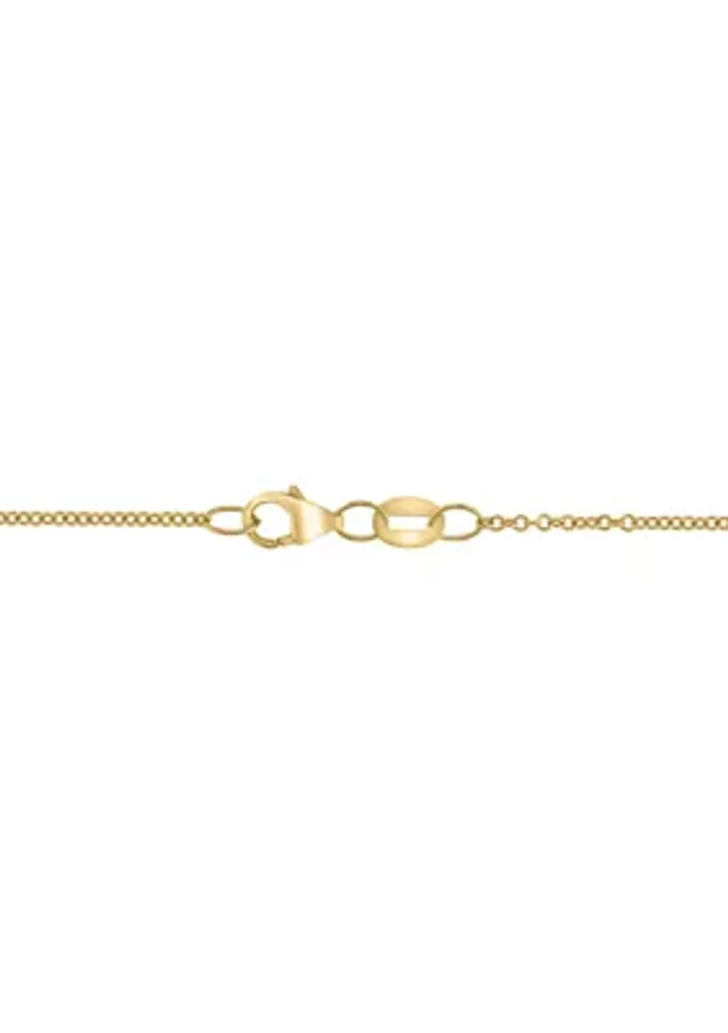 Diamond, Freshwater Pearl, Mother of Pearl Pendant Necklace in 14K Yellow Gold